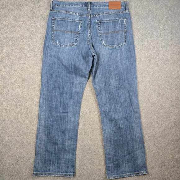 Lucky Brand 181 Relaxed Straight Jeans Mens 36x30 Blue Denim Whisker Baggy Y2K - Picture 5 of 12